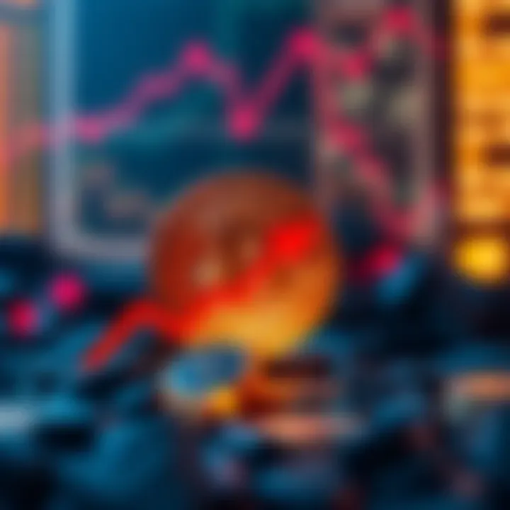 Investing in Bitcoin A graphic showing a Bitcoin symbol with an upward trend arrow, representing investment options.