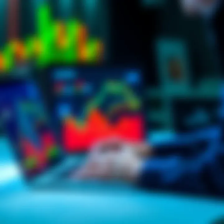 Investing in Algorand A person analyzing financial charts on a laptop with the Algorand logo visible, symbolizing investment potential
