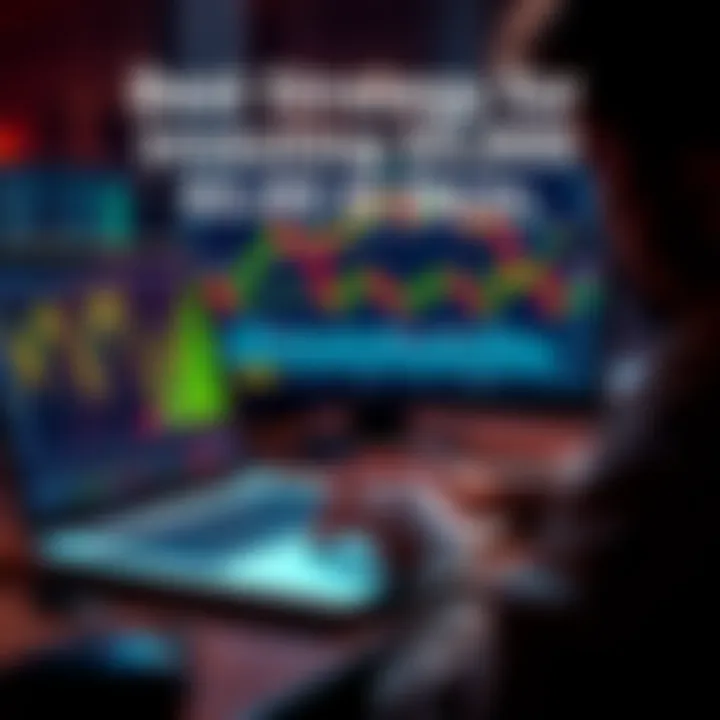 Investing in Bitcoin A person analyzing Bitcoin charts with a laptop, considering different investment strategies like dollar-cost averaging and buying dips.