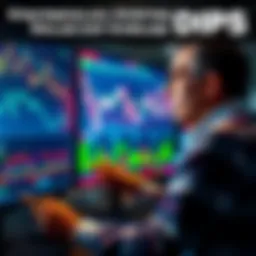 A person analyzing stock charts while considering dollar cost averaging during a market downturn.