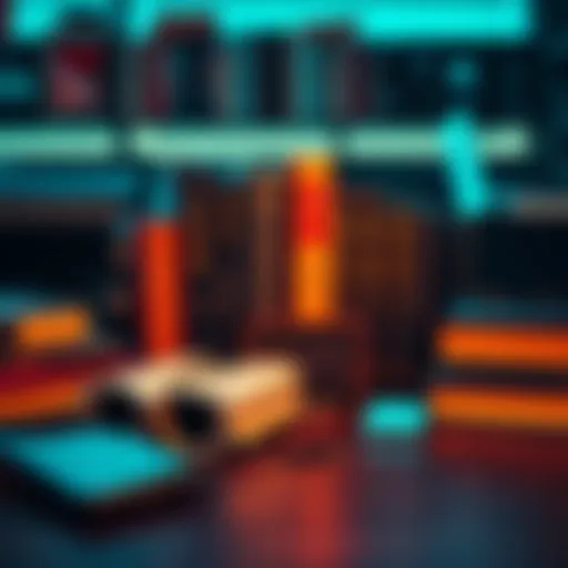A collection of books, headphones, and digital devices representing resources for learning about crypto investing strategies.