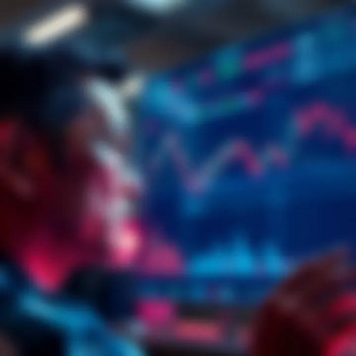 Investment Change A person looking at financial charts with a confused expression, showing concern over declining digital asset investments and considering new options.
