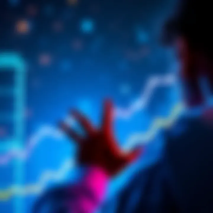 A person looking at a graph showing growth in investments with a feeling of excitement.