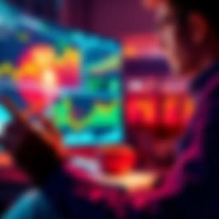 A person analyzing investment data with graphs and charts, reflecting on reaching $1 million in Raiz investments.