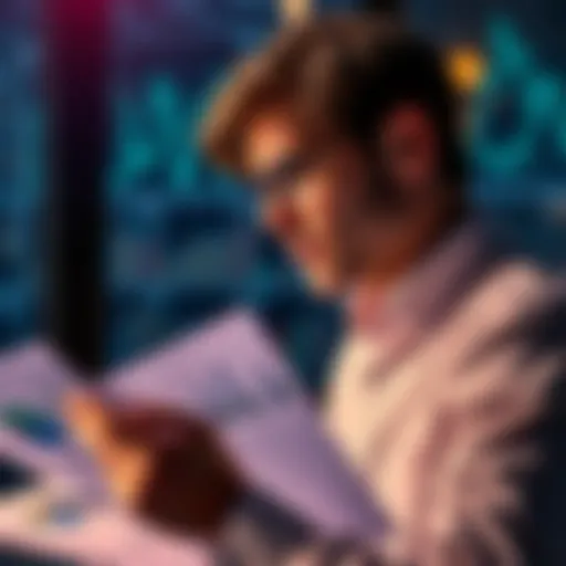 A person analyzing financial documents and graphs related to investment strategies, focusing on smart and affordable investing.