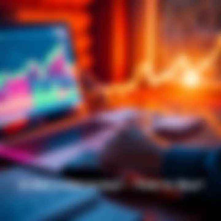 Investment Strategy A person analyzing stock charts and market trends on a laptop, contemplating investment choices with a calculator and financial documents on the table.