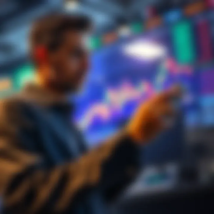 A thoughtful investor reviewing stock market charts and making purchases during a market downturn.