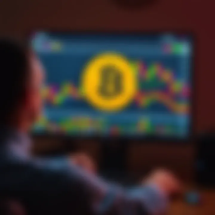 Investor weighing second mortgage for Bitcoin A person considering a second mortgage in front of a computer screen displaying Bitcoin charts