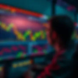 Person analyzing stock charts on a computer screen to make investment decisions during market fluctuations