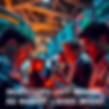 A small group of investors looking worried as they watch stock market charts showing a downward trend on their devices.