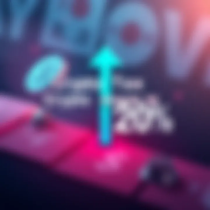 A graphic showing a downward arrow next to the text 'Crypto Tax Reduced to 20%' on a backdrop of Japanese yen symbols and digital currency icons.