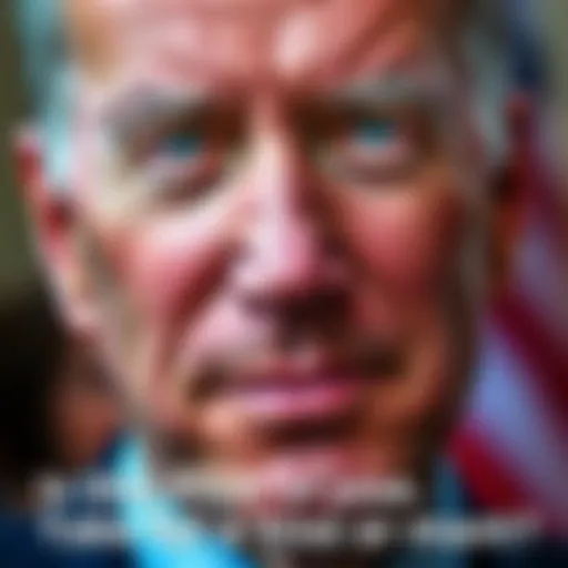 A close-up of a viral photo believed to show Joe Biden, with a focus on facial features and expression.