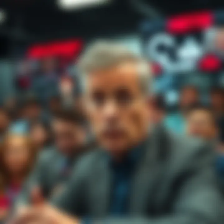 John Stewart awkward interview moment John Stewart looking uncomfortable during an interview, with a surprised audience in the background