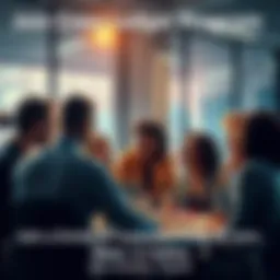A group of diverse people discussing technology and finance in a collaborative setting, representing the launch of the Cross-Ledger Navigator Program