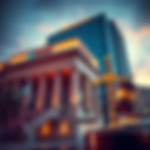 JPMorgan Chase headquarters with a gavel and scales of justice, symbolizing the lawsuit over Goliath Ventures fraud case.