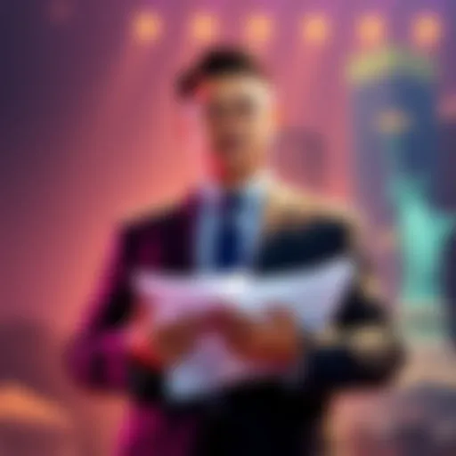 Justin Sun, a crypto mogul, standing with legal documents against World Liberty Financial, linked to Trump family