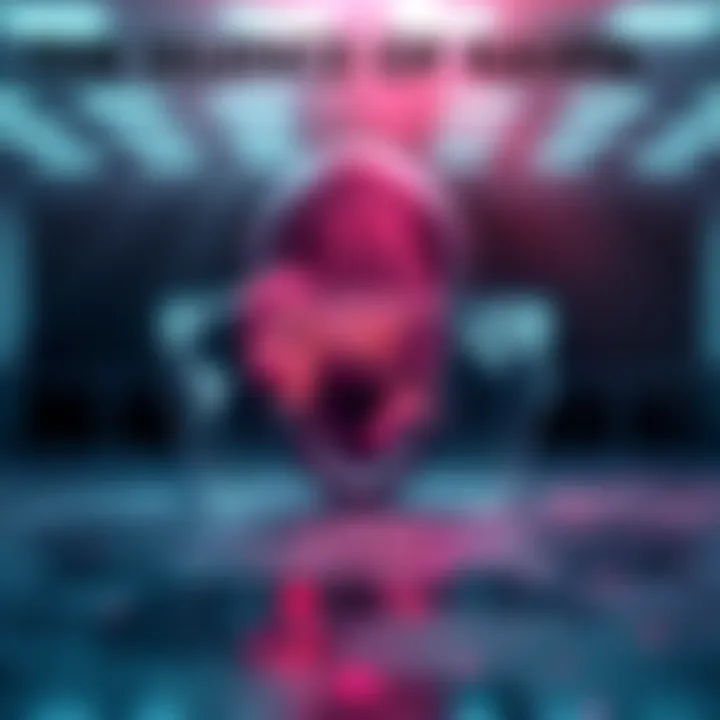 An abstract representation of uncertainty in crypto markets, featuring muted colors and symbols of communication breakdowns