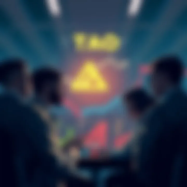 A group of Kaspa community members discussing their investment in TAO cryptocurrency, with graphs showing market trends in the background.