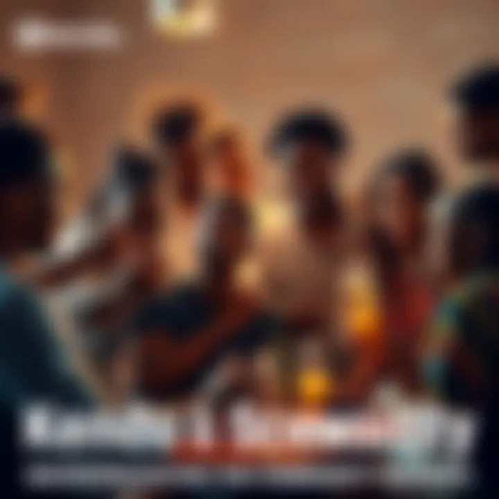 A diverse group of people collaborating on creative projects, showcasing products like beverages and animated stories, symbolizing decentralization and community power.