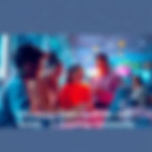 A diverse group of people interacting on a digital platform, showcasing a vibrant Kendu community with members from around the world