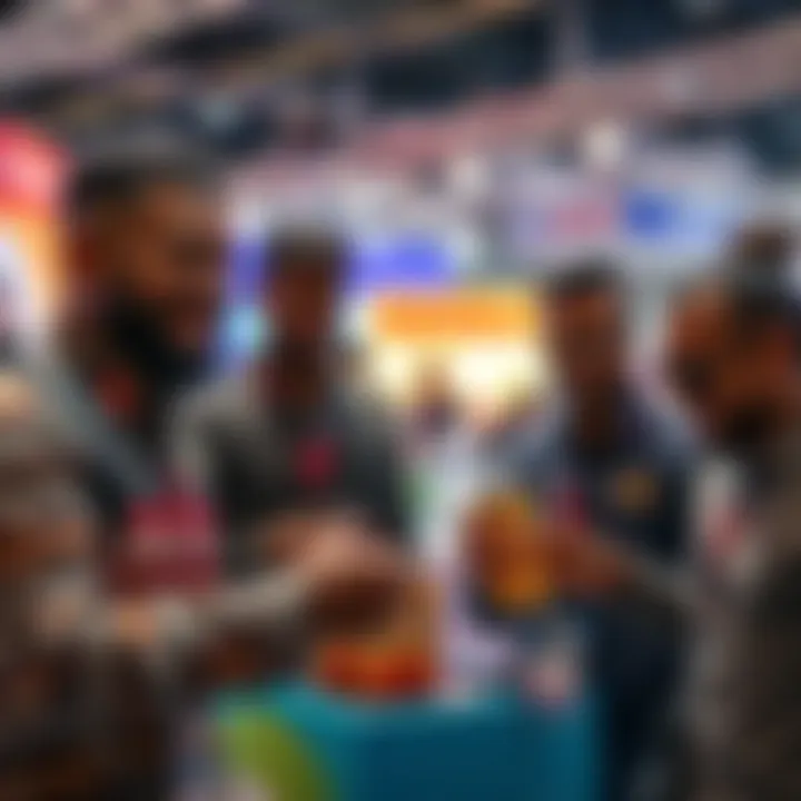 Members of the Kendu community showcasing energy drinks and NFTs at an event