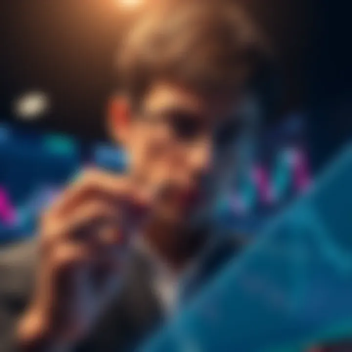 Kevin Warsh looking at graphs displaying financial trends, indicating concerns for cryptocurrency growth.