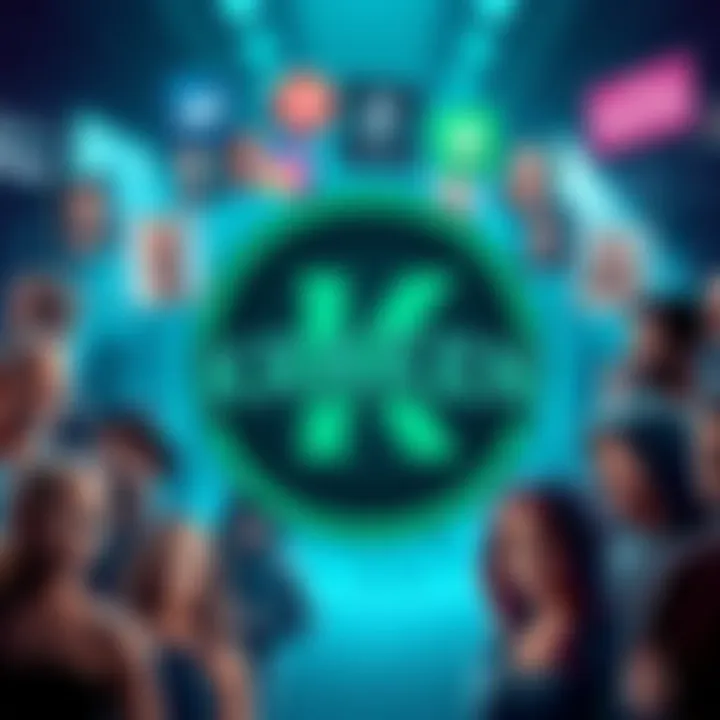 Kraken Logo with Celebrity Icons Kraken logo surrounded by icons representing celebrities involved in cryptocurrency rugpulls
