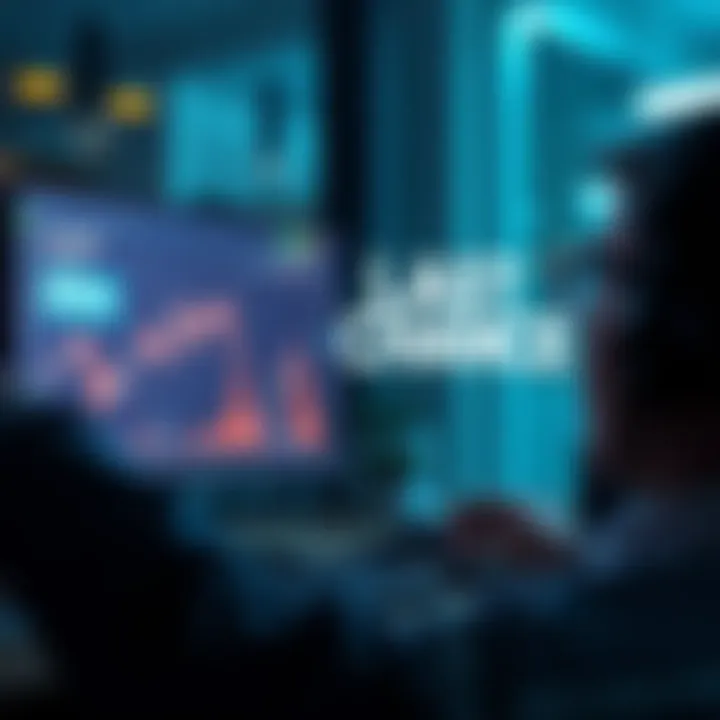 A person looking at a computer screen displaying a price chart indicating rising prices, with a bold 'Last Chance' message in view.