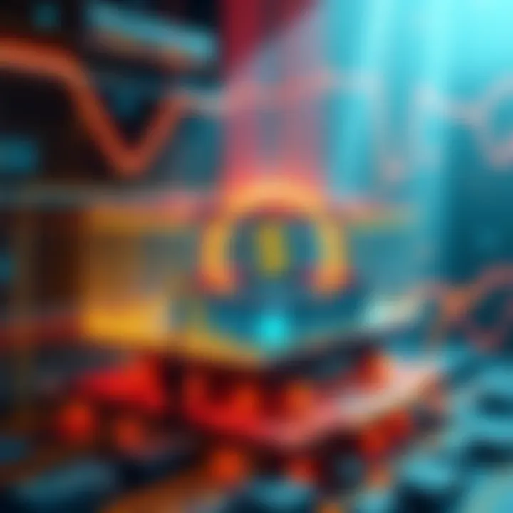 Illustration showing different layers of the financial system including execution, clearing, and settlement.