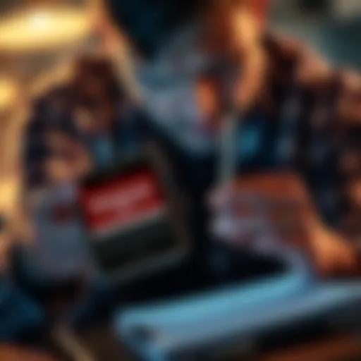 A person looks frustrated while holding a Ledger Nano S+ device, with a screen displaying an error message. Nearby, a notebook shows the correct seed phrase.