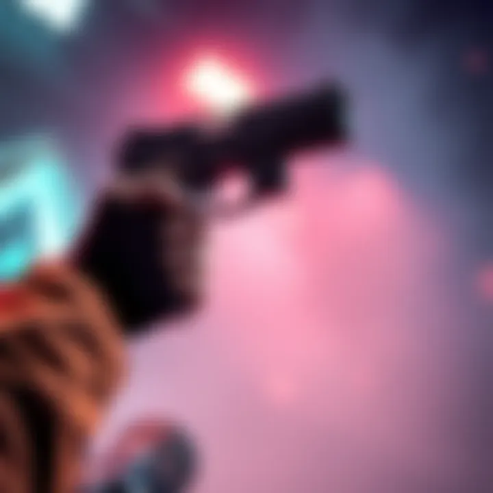 Lemat Sidearm in Action A gamer holding the Lemat sidearm, showcasing its sleek design and low recoil during gameplay.