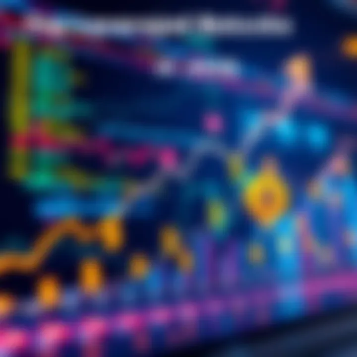 Leveraged Bitcoin Stocks Growth Graph showing upward trends in leveraged Bitcoin stocks with dollar signs and Bitcoin symbols