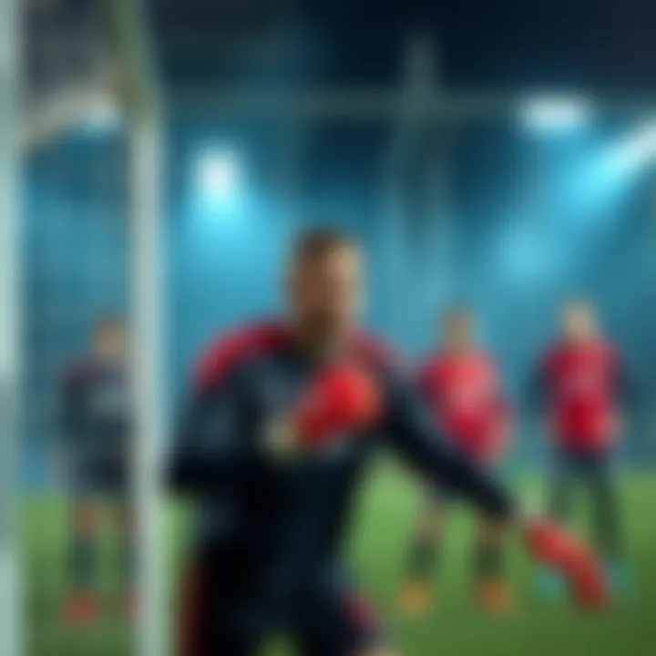 A tense moment during a Leverkusen training session showcasing goalkeepers vying for the starting position