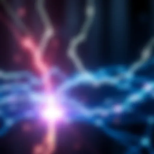 A visual representation of the Lightning Network, depicting fast Bitcoin transactions and interconnected nodes, symbolizing speed and efficiency.