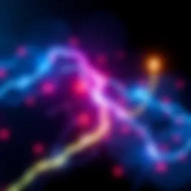 A visual representation showing the shift of the Lightning Network from fun applications to enterprise use, featuring a graph that indicates growth and change, with icons representing old and new appl...