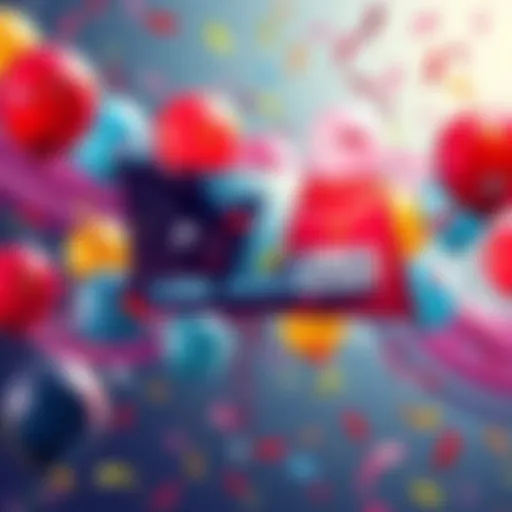 A colorful banner celebrating the 7th anniversary of the Link Marines community with balloons and confetti.