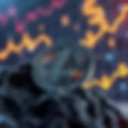 A graphic showing a Litecoin coin with rising trend lines and dollar signs in the background, suggesting investment opportunities.