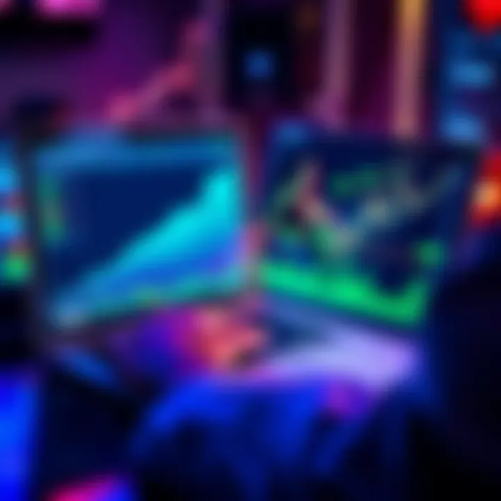 Litecoin Investment Concept A person analyzing Litecoin price trends on a laptop with financial charts and graphs on the screen, representing investment potential in 2026.