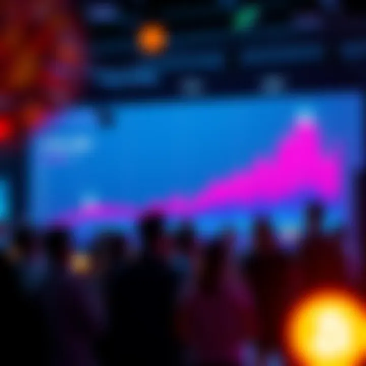 Lightcoin Market Insights A graph showing a positive trend in Litecoin's market, with community members discussing the future outlook in a group setting.