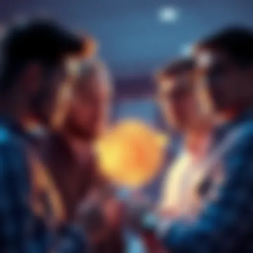 People engaging in a conversation about Litecoin trading strategies and market trends