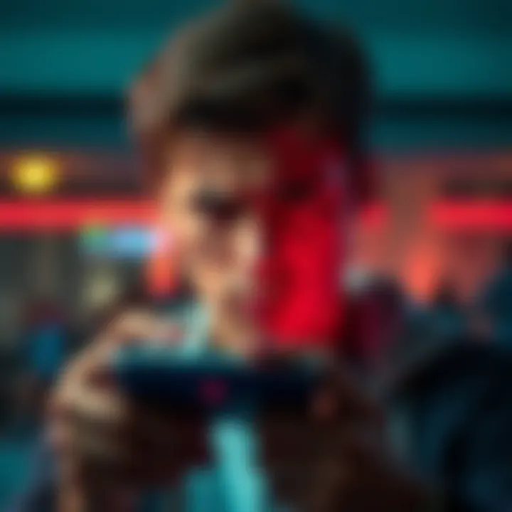 A user looking confused with a smartphone displaying a missing red indicator