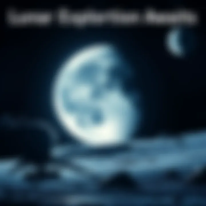 A stunning visual representation of the moon with spacecraft in the foreground, symbolizing upcoming lunar missions and excitement in space exploration.