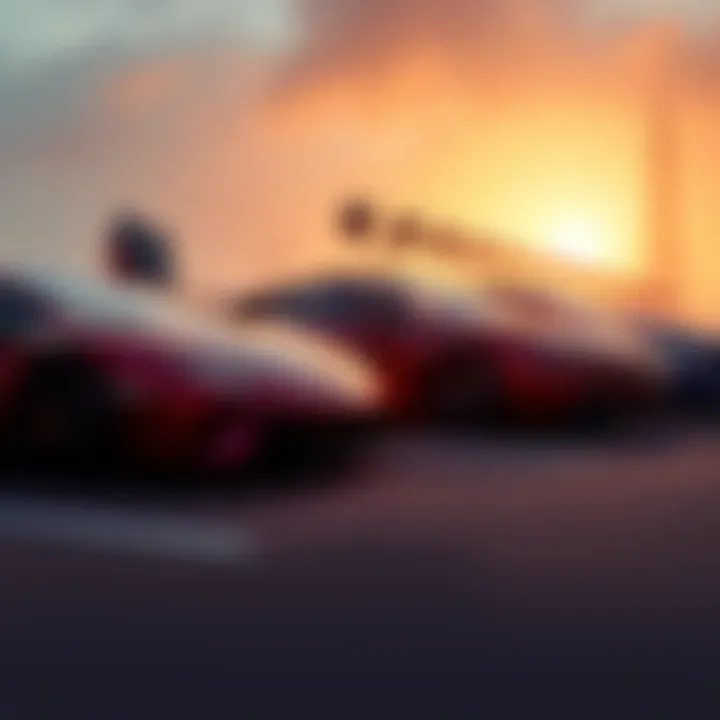 Luxury cars purchased with stolen crypto A Lamborghini and several BMWs parked together, symbolizing luxury purchases made with stolen cryptocurrency funds