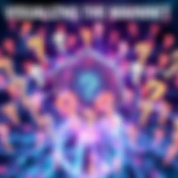 An abstract representation of a blockchain network surrounded by question marks, illustrating the uncertainty in the crypto community about the mainnet launch.