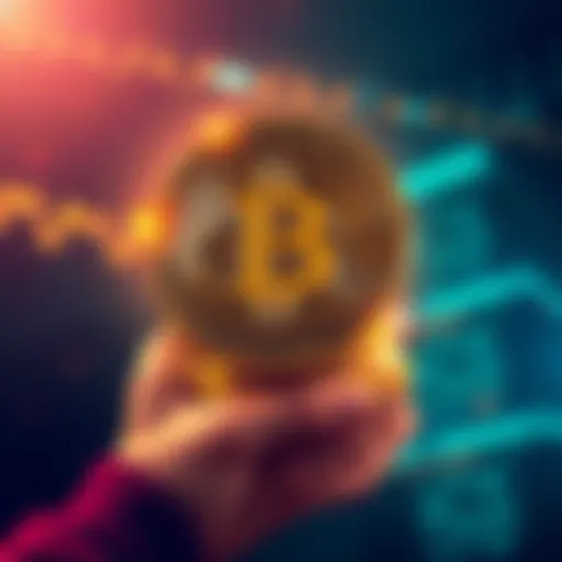 An illustration of a person holding a large stack of Bitcoin, highlighting the acquisition of 17,994 BTC for $1.28 billion.