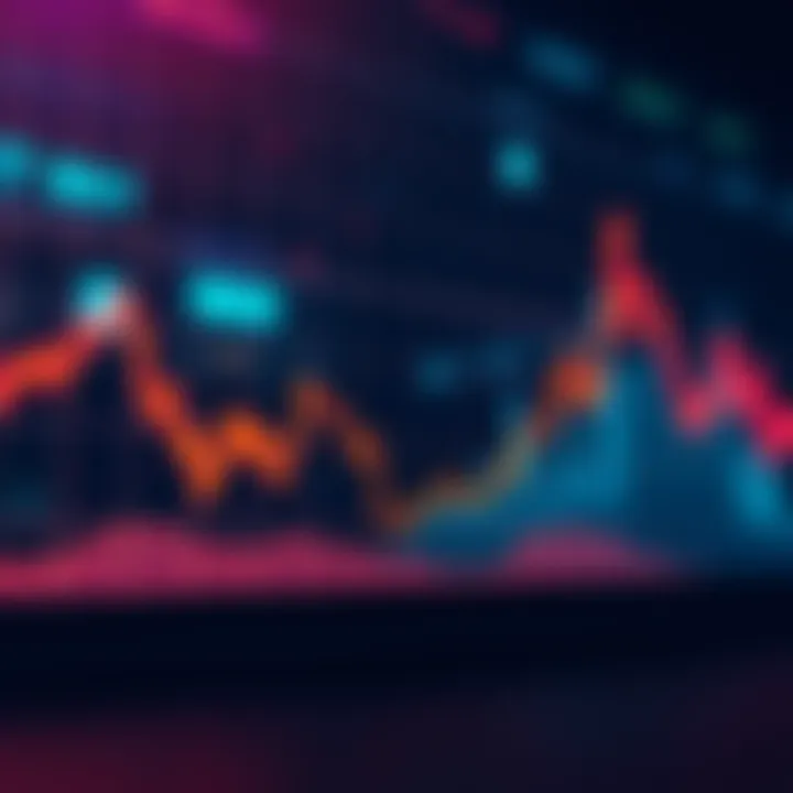 A graph showing market trends with rising and falling lines, symbolizing the debate on bull trap versus bull run.