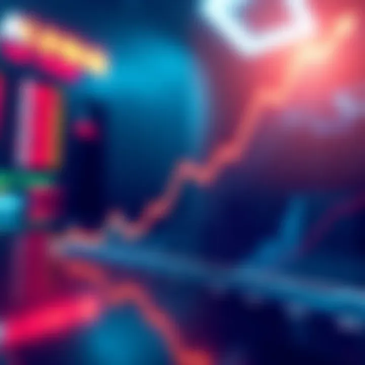 Graph showing a sharp drop in market prices with a downward trend line and arrows indicating decline