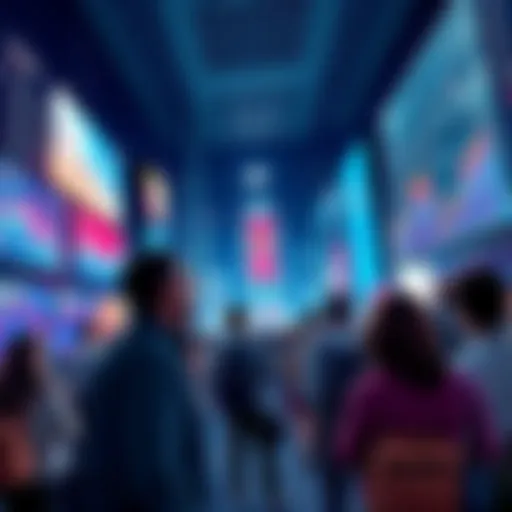 Graphic showing people reacting to market changes during the Ultra-Flip Bat-Legion trend with rising and falling charts