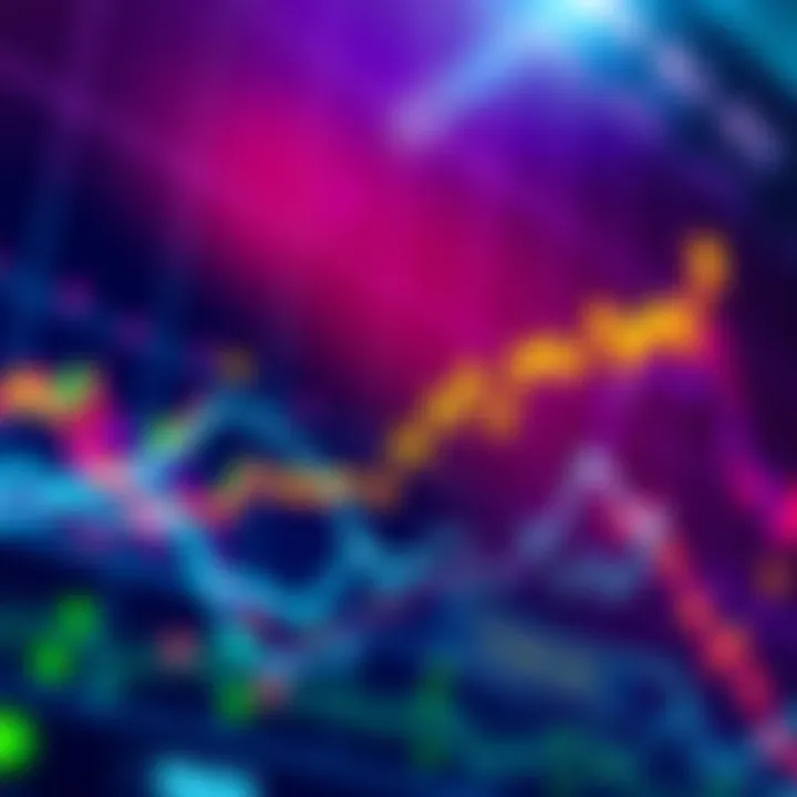 A graph showing rising trends in Toncoin, Ondo, and Sui altcoins with colorful data points and lines representing growth