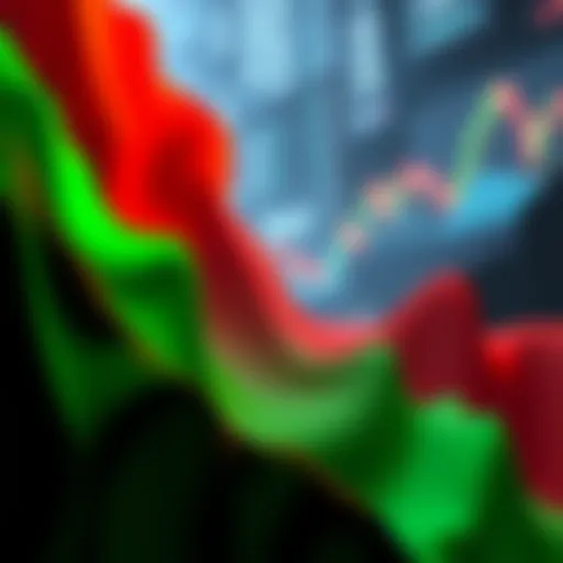 Illustration showing red, green, grey, and black colors representing different market days and their impact on trading behavior.